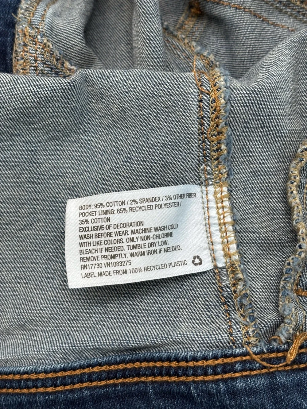 Cat and Jack girls blue jean jacket Sz 7